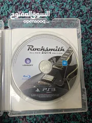  3 سي دي لعبة rocksmith 2014 edition للبيع بحاله جيده جداً ps3