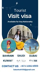  2 Visit Visa For Bahrain,Saudi,Dubai Bahrain Documents Clearance Services Cr,Cpr,Lmra,Ewa Services