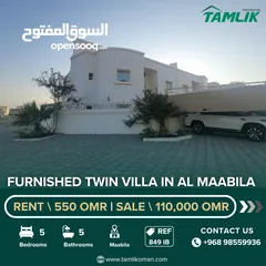  1 Furnished Twin Villa for Rent & Sale in Al Maabila REF 849iB