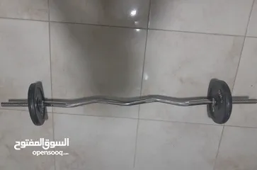  3 بار متعرج + 20kg اوزان