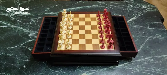  17 شطرنج تحفة ديكور من الخشب الفاخر