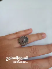  1 خاتم رجالي  عقيق يماني طبيعي أصلي