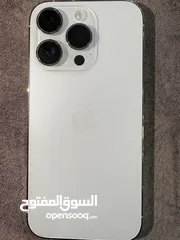  1 I phone 14 pro 256 gb white e-sim ايفون 14 برو لون ابيض بحالة الوكالة ولا خدش ولا ملاحظه بسعر ممتاز