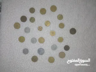 2 عملات نقدية مغربية وعربية وأروبية