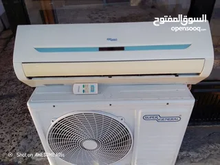  1 مكيف سوبر جنرال طن ونص روتلي اقتصادي بالكهرباء للبيع بسعر 79 دينار للتواصل