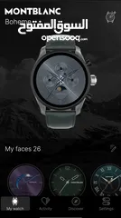  5 Luxury Digital Mont Blanc Smart Watch: Summit 3 Tri-Color Edition - Green Leather & Black Straps