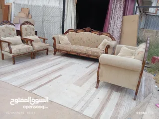  3 طقم كنب زان ايطالي اربسك