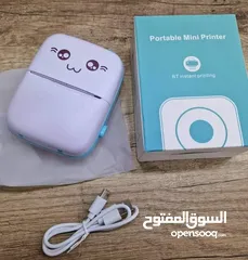  1 طابعة موبايل حرارية صغيرةً تعمل لخاصية البلوتوث بأقل سعر بالمملكه