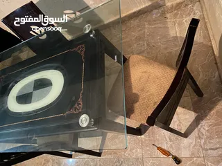  5 طاولت سفره للبيع خشبً زان وزجاج ضد الكسر