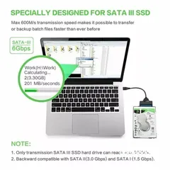  6 USB 3.0 To Sata 22 Pin Cable for 2.5" SSD@15 JD