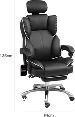  1 كرسي المكتب التنفيذي لون اسود  مع جوانب مريحة ومسند للراس والقدين   يجمع بين الفخامة، الراحة المطل