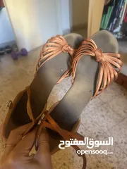 2 Professional Latin Dance Shoes Size 38 Bronze