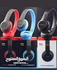  4 أحدث إصدار لسماعات P47 صوت واضح ونقي محيطي ومايك عاليه وشحن يدوم طويلا