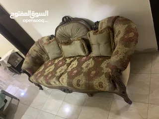  3 كنب كلاسيك خشب زان حفر مصري