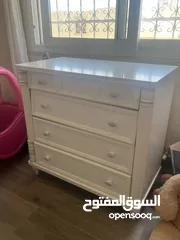  3 ‎سرير أطفال + وحدة ادراج مستعمل تركي نوع تشيلِك قابل للتحويل (مع سرير للوالدين) (80×180 سم