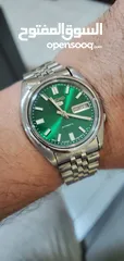  7 Vintage Seiko 5 Automatic 7009 Green Dial Japan made watch for Men's