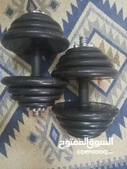  3 عقلة حائط تستحمل وزن 150+متوازي أرض يستحمل وزن 120+دامبلز وزن 25 للبيع كلهم
