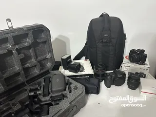  1 عدة تصوير سعر منافس احترافية بحال الجديد - canon 6D i - Canon m50 - lense 85 - lense 24/105 -Ronin s