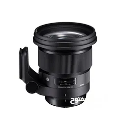  4 عدسة سيغما ارت 105mm للسوني بحالة الوكالة تمامااااااا