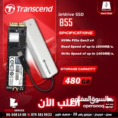  1 هارديسك داخلي خارجي مساحة 480 جيجا بايت ترانسيند Trancsend Jetdrive 855 SSD Portable 480GB Mac