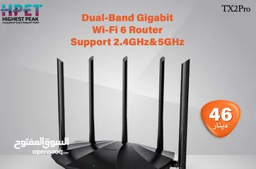  1 Tenda TX2 Pro راوتر جيجابت واي فاي 6 ثنائي النطاق (2.4GHz - 5GHz)