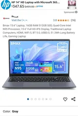  6 لابتوب  BMAX 15x pro استخدام 5 يوم فقط تصفح ، وندوز 11 برو ، السعر 350 وبيه مجال بسييط