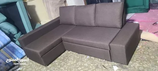  1 L shape sofa com bed with storage