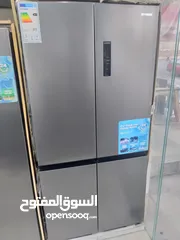  5 ثلاجة هونداي 4 ابواب استيل حجم 585 لتر انفيرتر