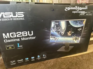  4 شاشة Asus 4K حجم 28 انش بحالة ممتازة جدا