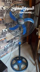 2 مروحة ماركة TEFAL AIR PRO POWER بحالة الوكالة  60 واط 3 سرعات 5 شفرات لون اسود وازرق