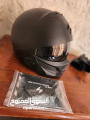  2 motorcycle helmet scorpion  combat 2 EXO خوذة دراجة نارية.