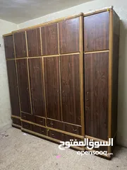  2 خزانة طابقين 6 درف تفصيل ثقيل لاتيه ومحرفة زان بحالة ممتازة للبيع