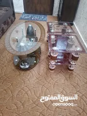  4 طربيزات زجاج