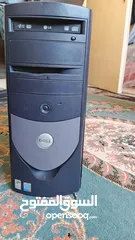  2 كمبيوتر قديم من نوع Dell Optiplex G 280 مع شاشة LG و ماوس و كيبورد كما هو ظاهر في الصور