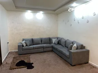  2 طقم كنب كورنر لون رمادي حرف L فخم جداً جديد