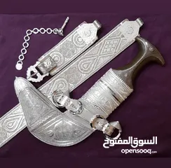  28 خنجر عماني قرن زراف هندي أصلي
