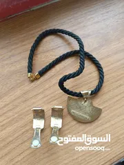  2 سنسال وجوز حلق للبيع مطلي بالذهب عيار 24
