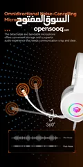  10 Meetion HP012 RGB 7.1 Virtual Surround Sound Gaming Headset USB -White سماعات لون ابيض
