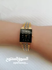  1 ساعة يد نسائية مميزه نوع جوفال سويسري اصلي مطليه بالذهب الكهربائي عيار22