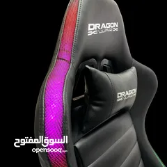  6 كرسي جيمنغ مضيئ  Dragon war Gaming Chair RGB