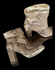  3 حذاء شتوي جلد ثعبان صناعة البرتغال