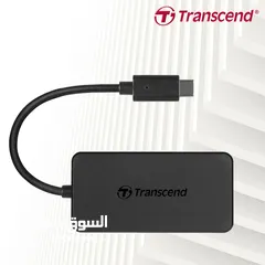  5 موزع  USB HUB عالي السرعة 3.1 و 4 مداخل Transcend HUB2C Type-C 4 Port USB HUB SuperSpeed 3.0