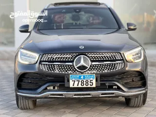  4 مرسيدس GLC300 بانوراما موديل 2020 رمادي للبيع