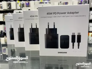  6 شواحن السامسونج ال 45 واط الاصلي صناعه فيتنام  فاست تشارج ختم الشركه وعليه الباركود