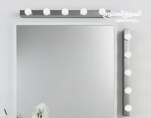  6 مرايه (منظره) جداريه ايكيا مع ستاند ليتات IKEA wall mirror+ wall lamp