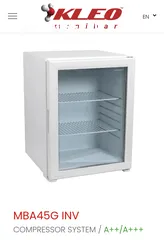  6 ثلاجة kleo ميني بار تركي - متبرشمة Kleo Minibar Cooler Glass Door - MBA45G-INV