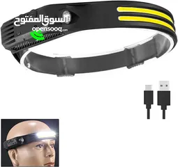  5 كشاف رأس سيليكون LED اضاءة واسعة 230 درجة مع جهاز استشعار حركة اليد،