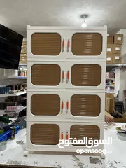  5 الخزانة العملاقة – لمسة رفاهية لبيتك!  تصميم راقي + أبواب شفافة مودرن خامة بلاستيك قوية ومتانة عالية