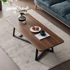 2 طاولات وسط بتصميم راقي وعصري مقاس 120×60 سم طاولة بتخطف الأنظار! سطح أنيق بخامات عالية