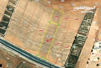  1 قطعة ارض للبيع من اراضي المفرق واجهة على شارع الزرقاء اربد